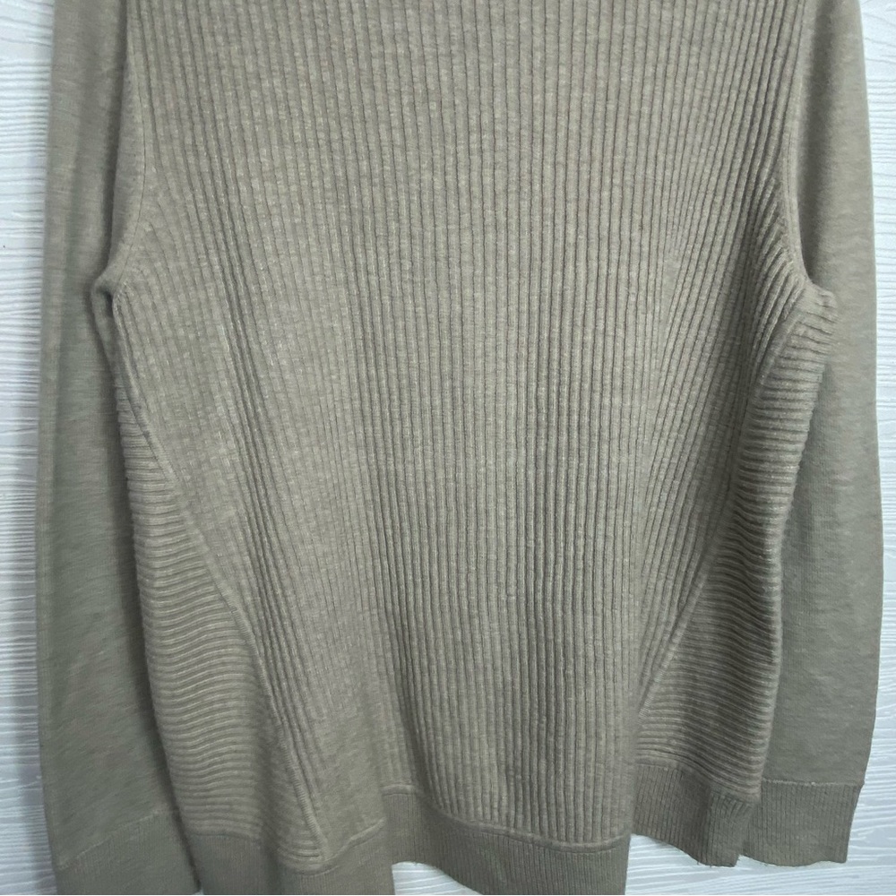 French Connection Tan Ribbed Back Sweater Large - Picture 6 of 7